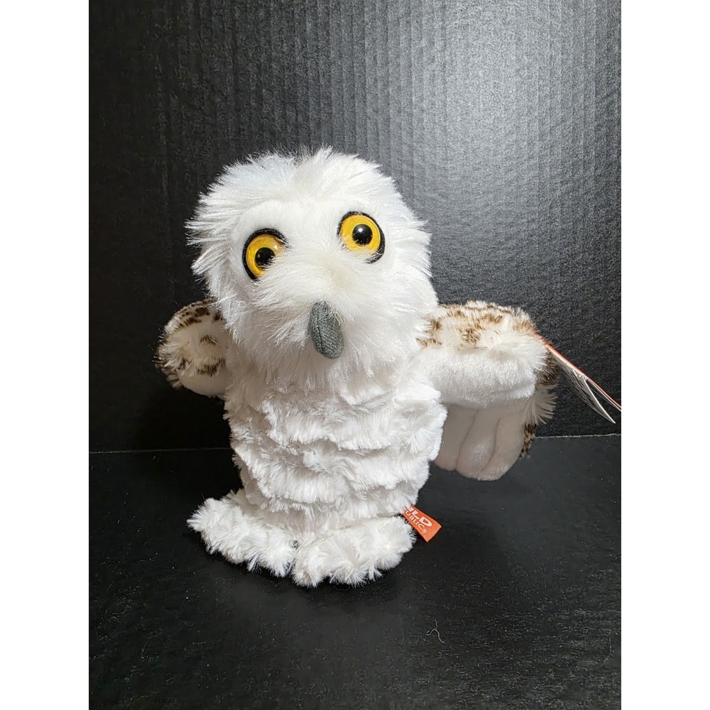 Wild Republic Snowy Owl Plush Stuffed Realistic White Brown Yellow Eyes NEW